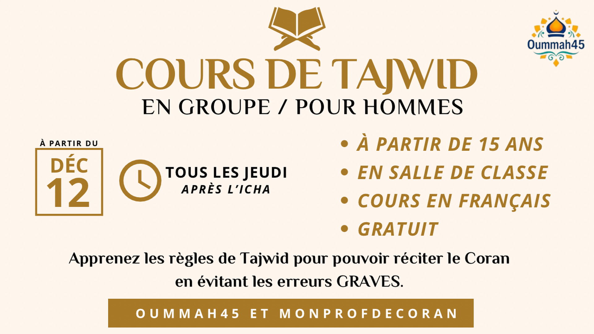 Cours de TAJWID