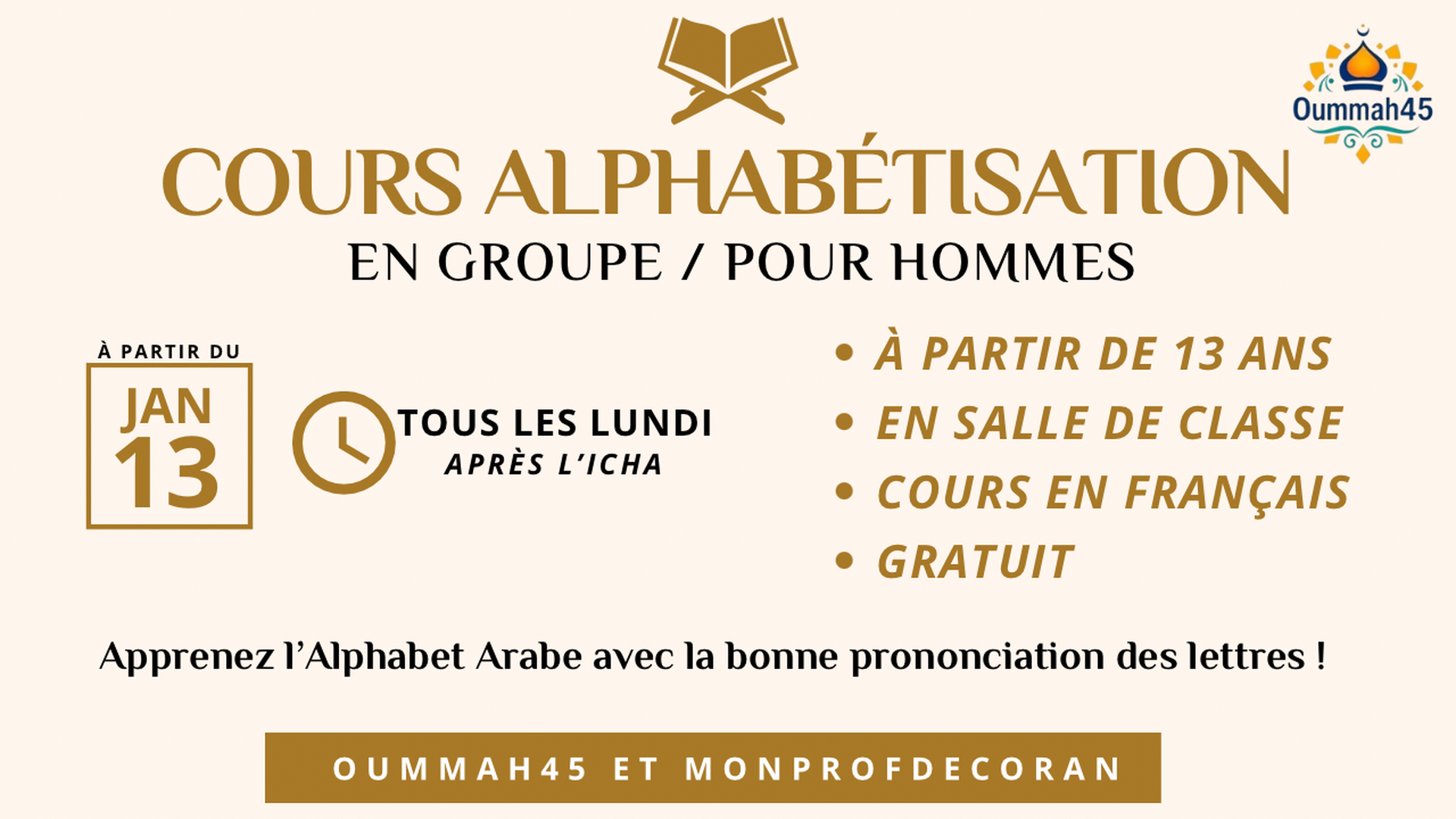 Cours Alphabétisation