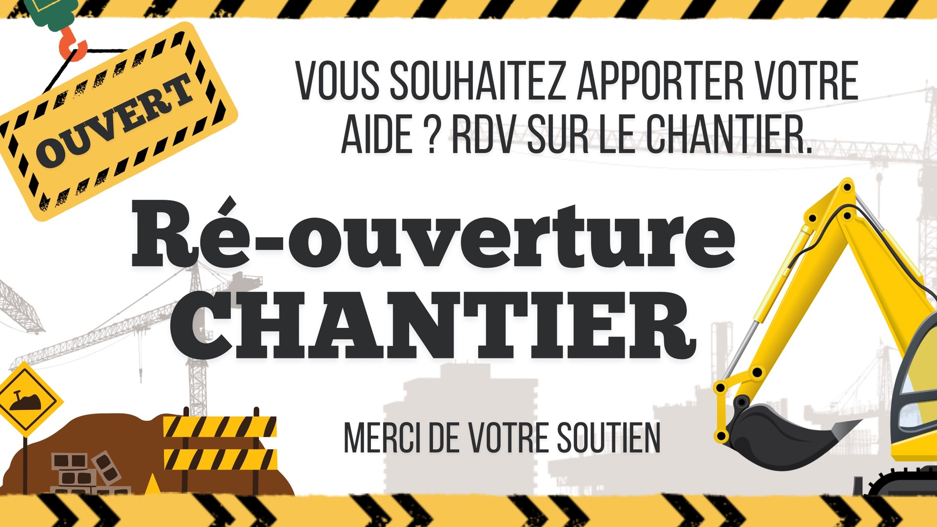 REPRISE DU CHANTIER DE L’EXTENSION