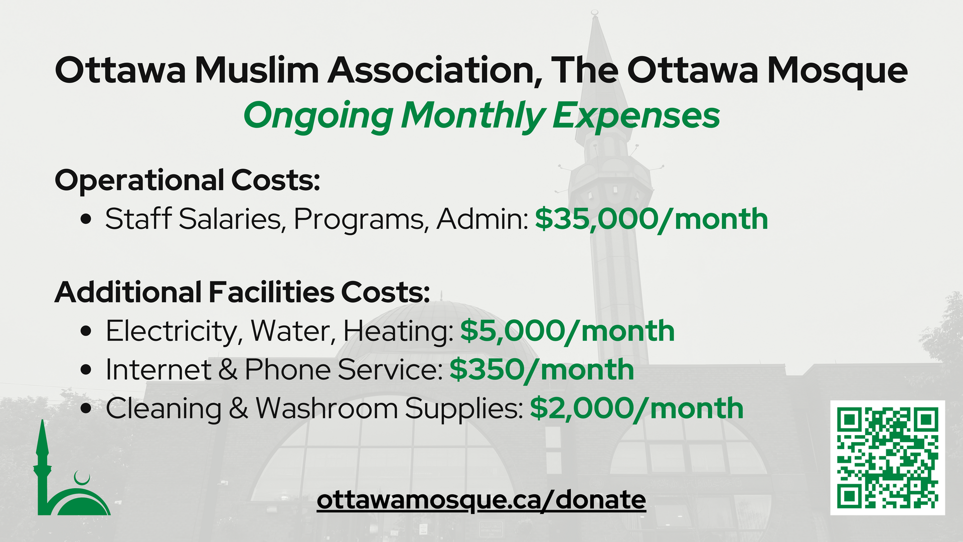 Mosque Costs