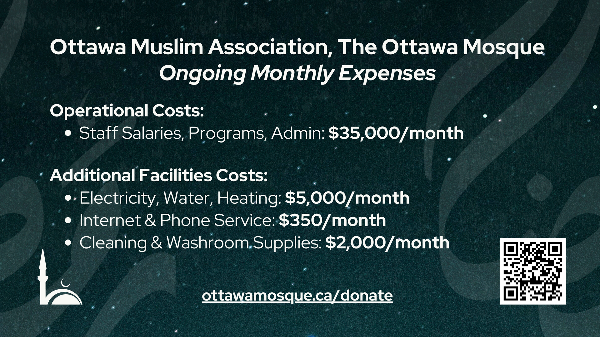 Mosque Costs