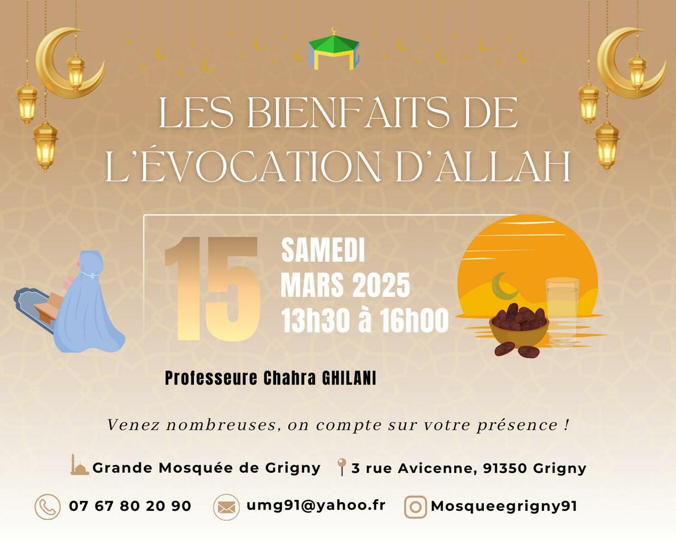 Ramadan-Conférence Femme 15 Mars