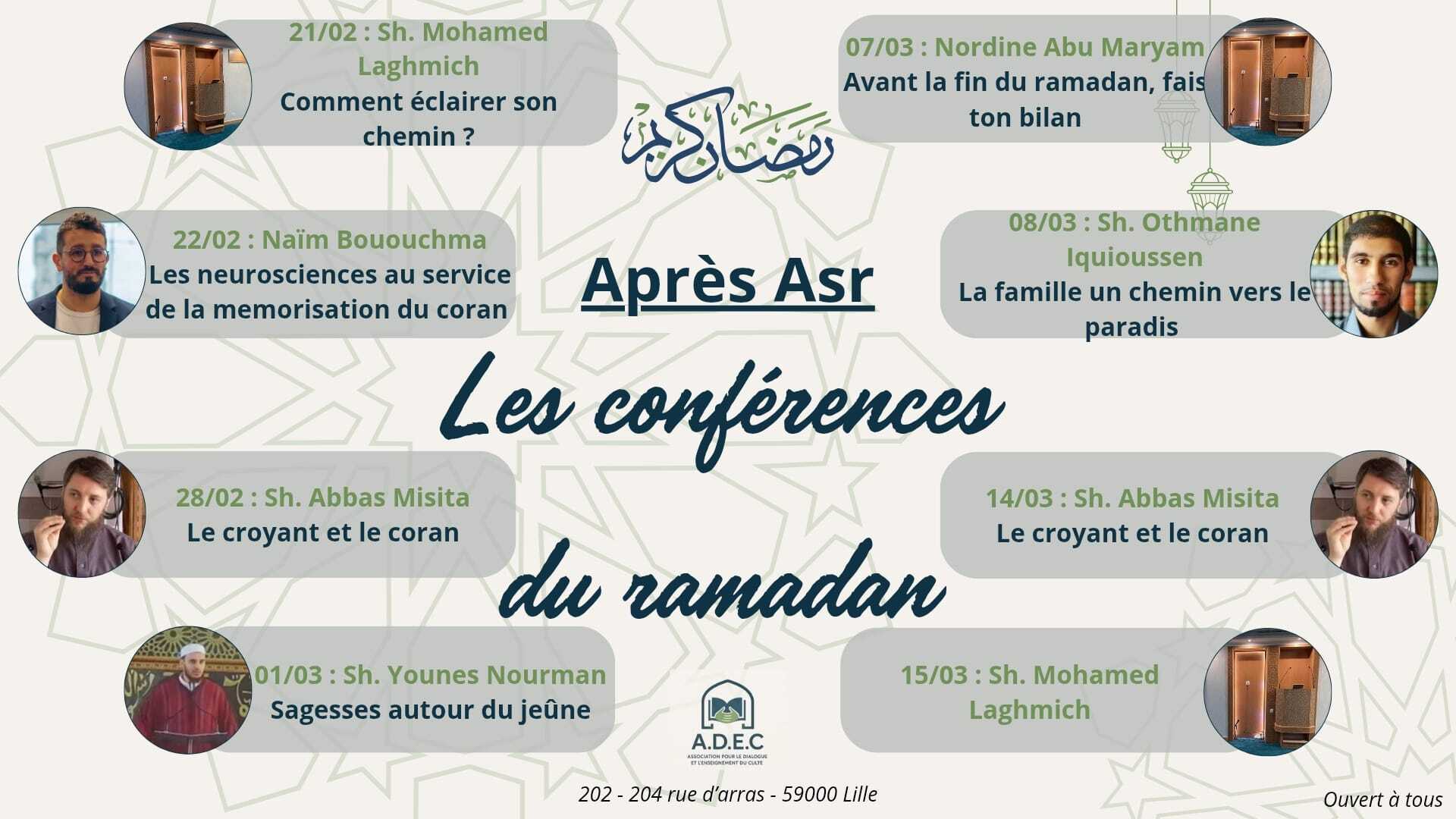 conférences Ramadan 2026