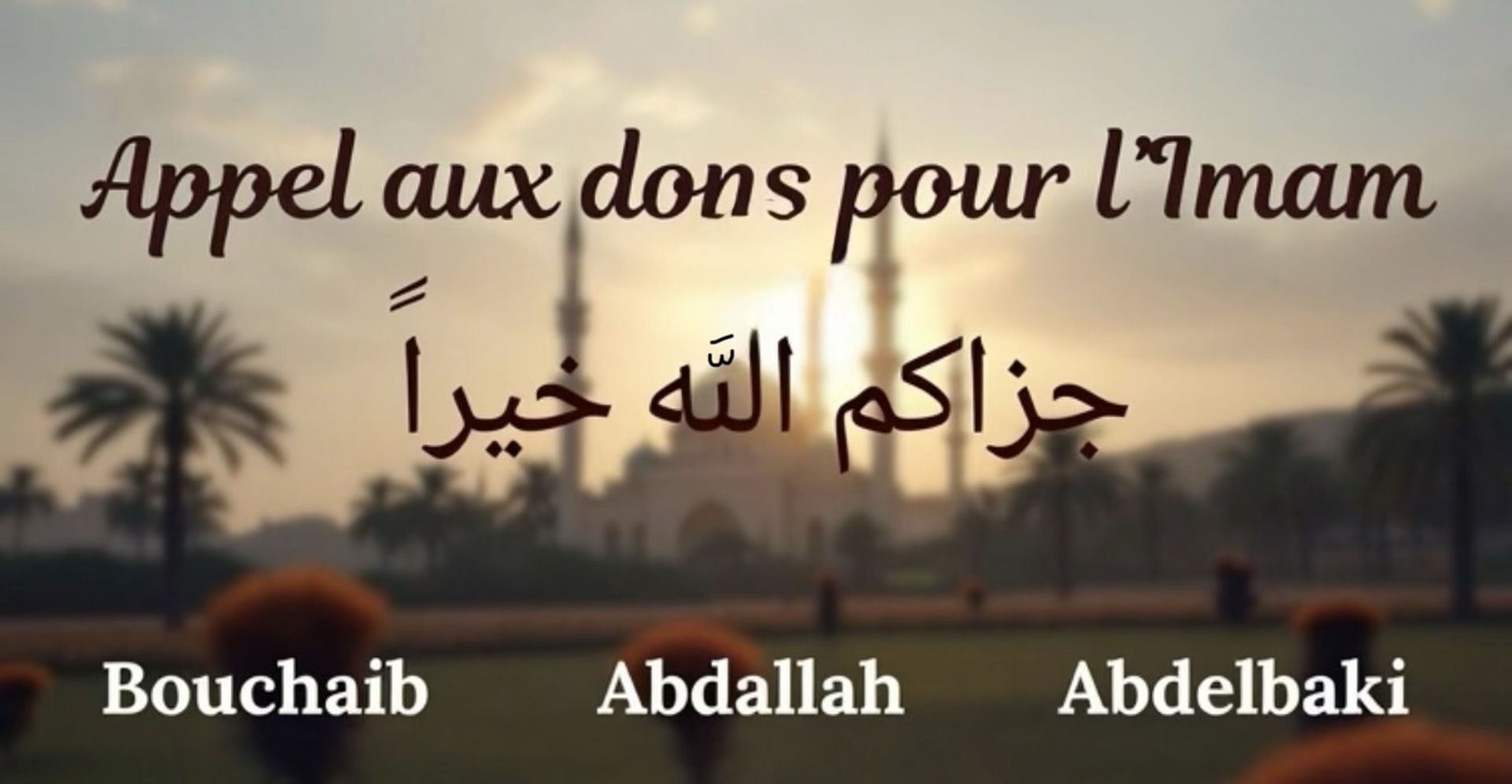 Dons pour l’imam