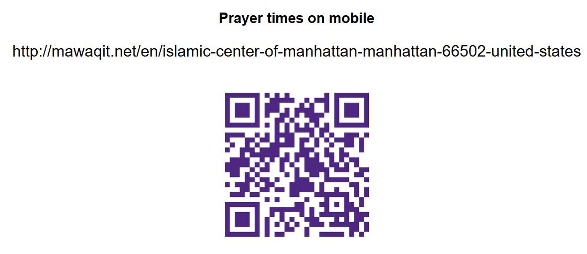 Prayer times on mobile