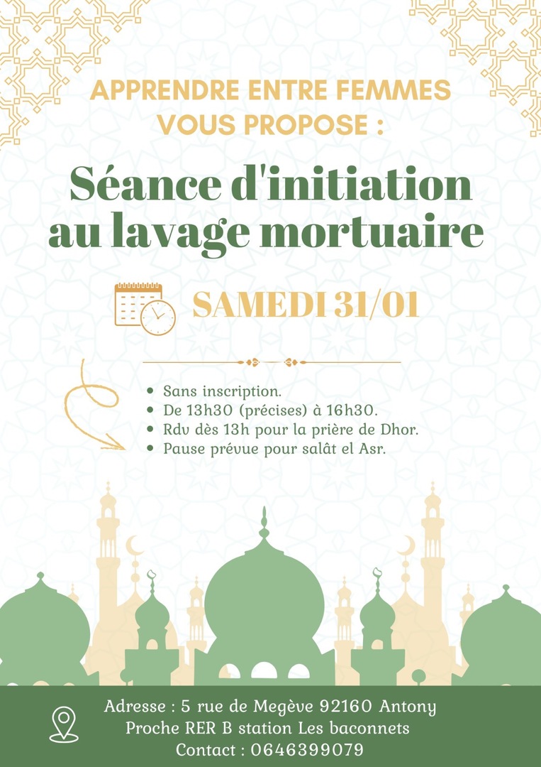Initiation au lavage mortuaire (femmes)