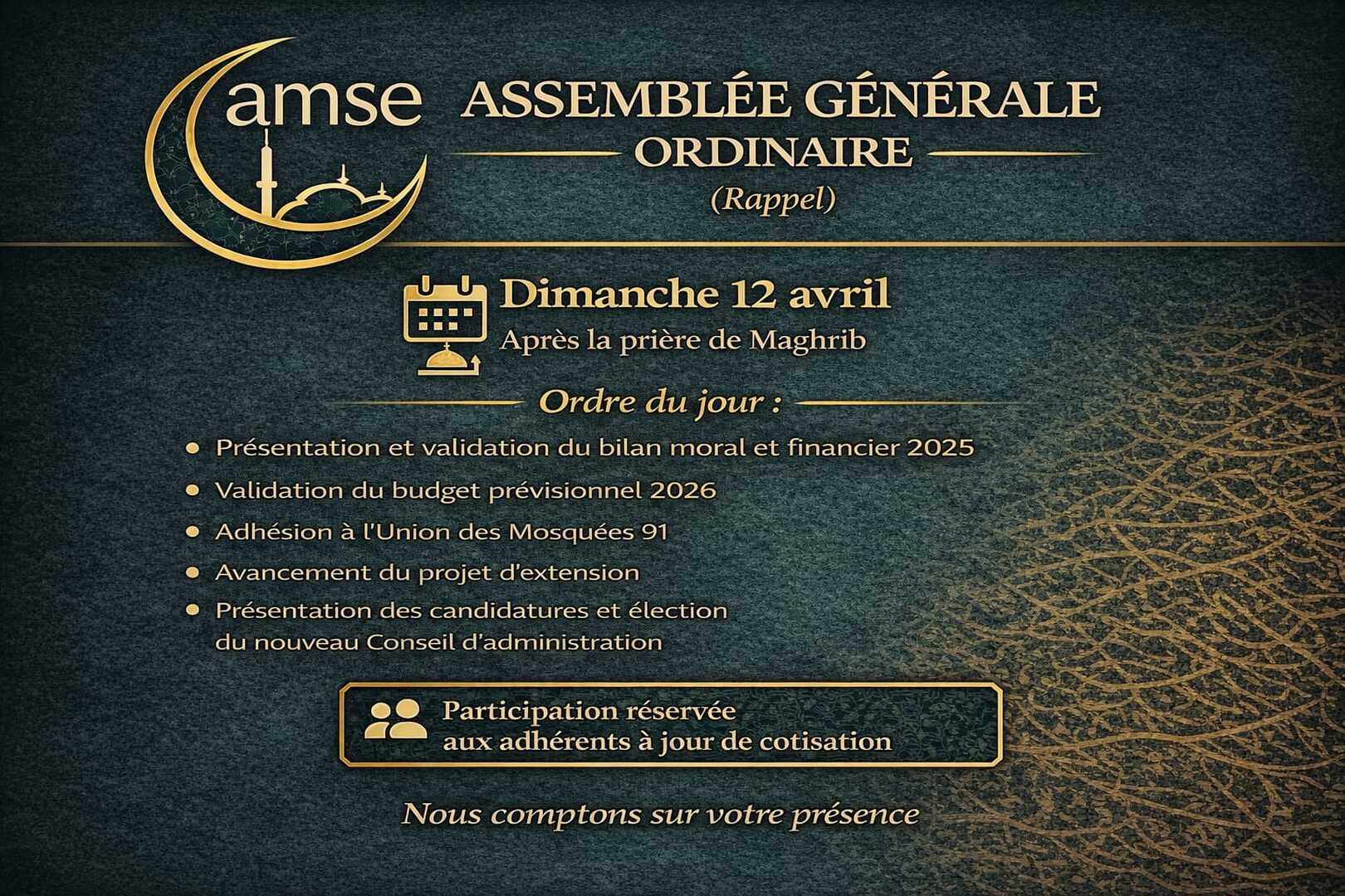 Assemblée générale ordinaire
