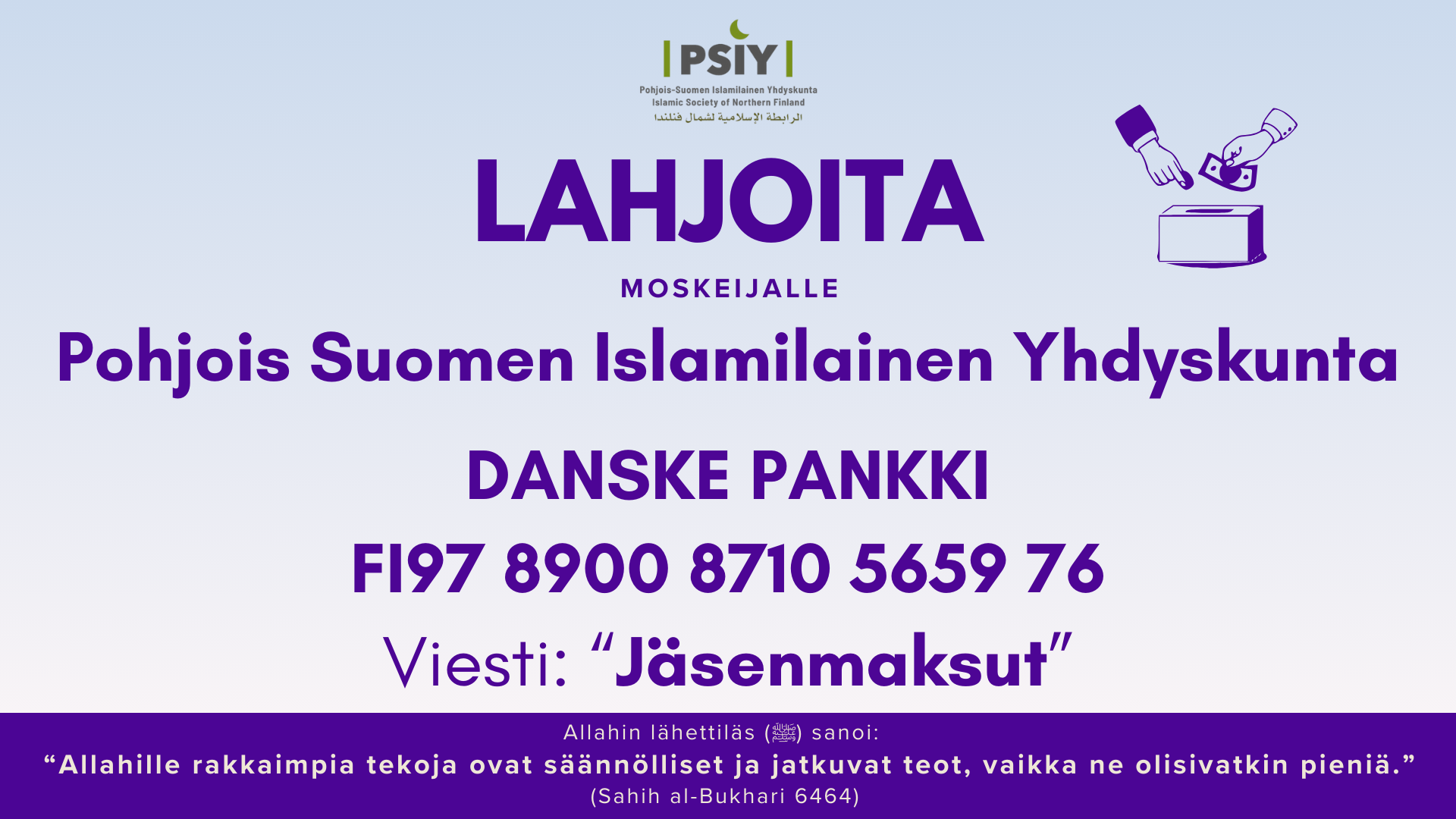 LAHJOITA MOSKEIJALLE
