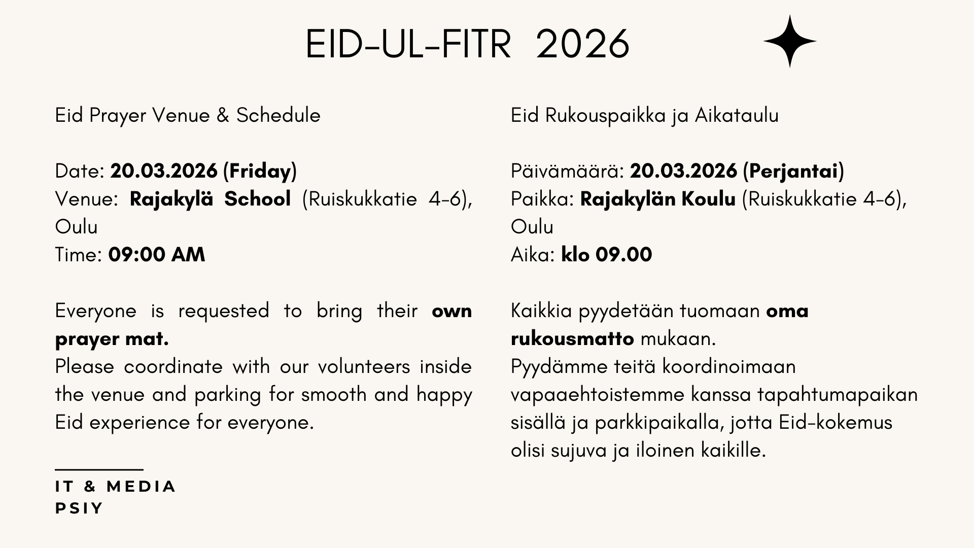 EID UL-FITR 2026