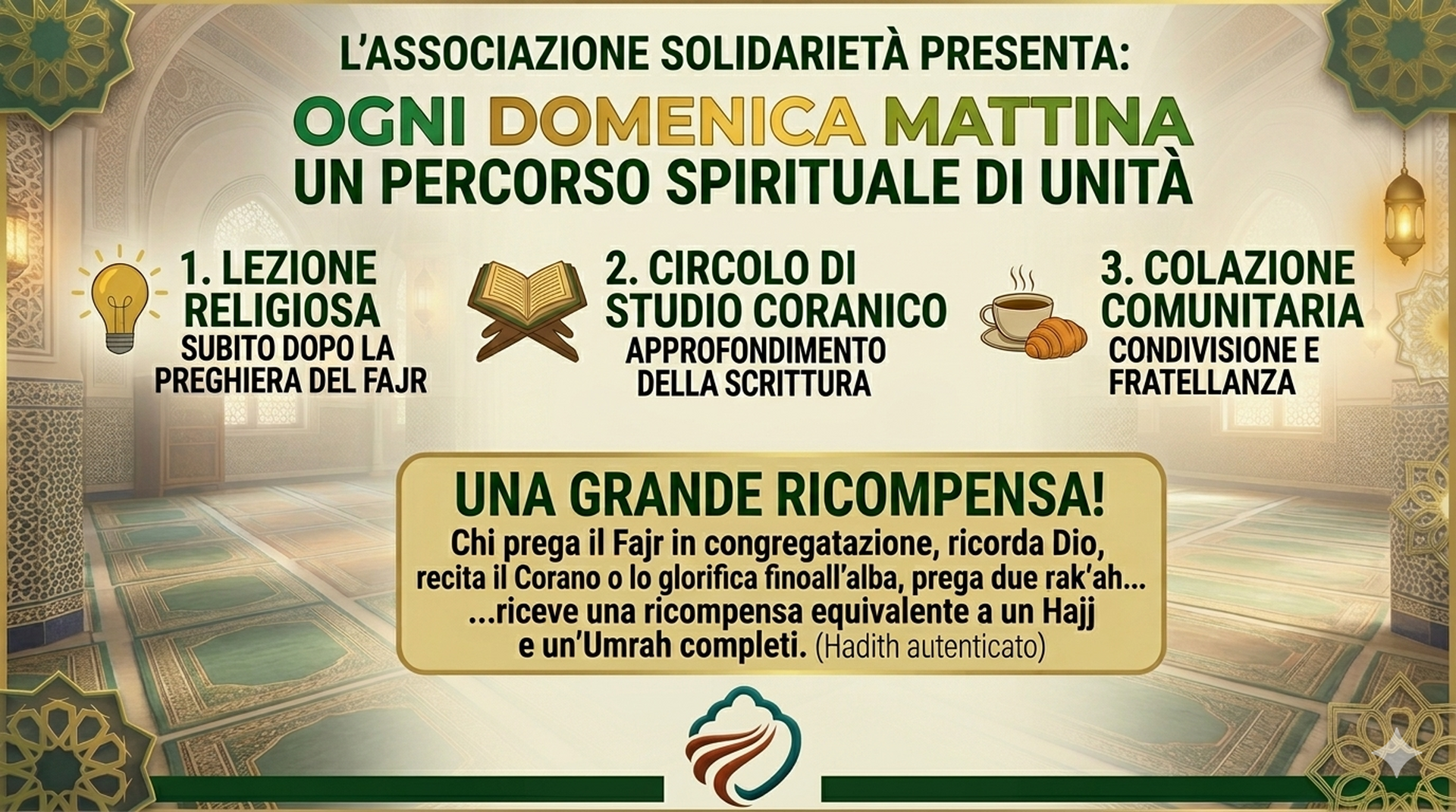 Notifica per ogni domenica Fajr !!