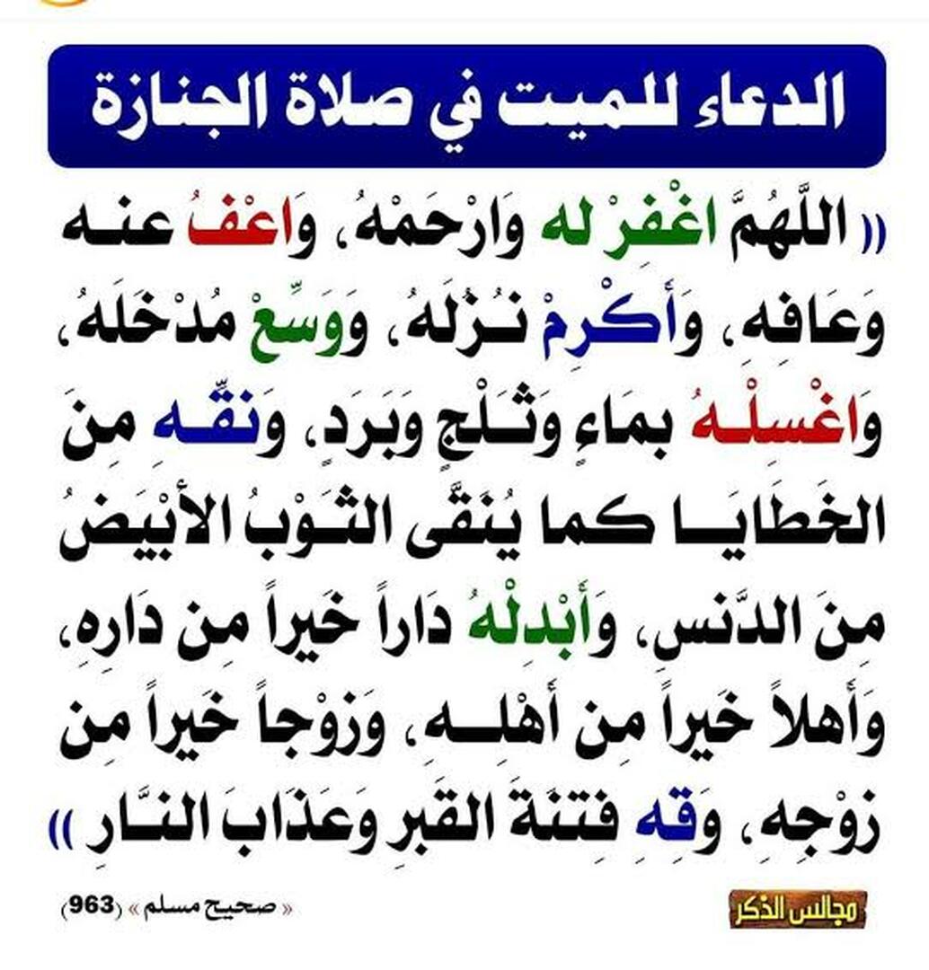 الدعاء للميت في صلاة الجنازة
