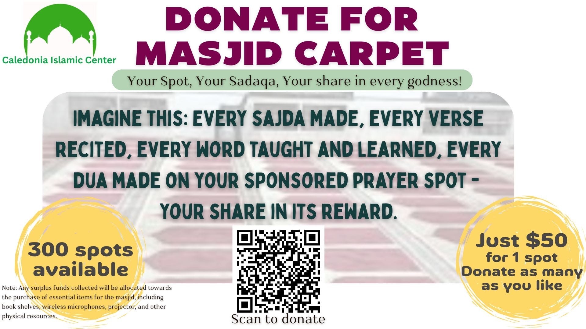 Masjid Carpet Donation