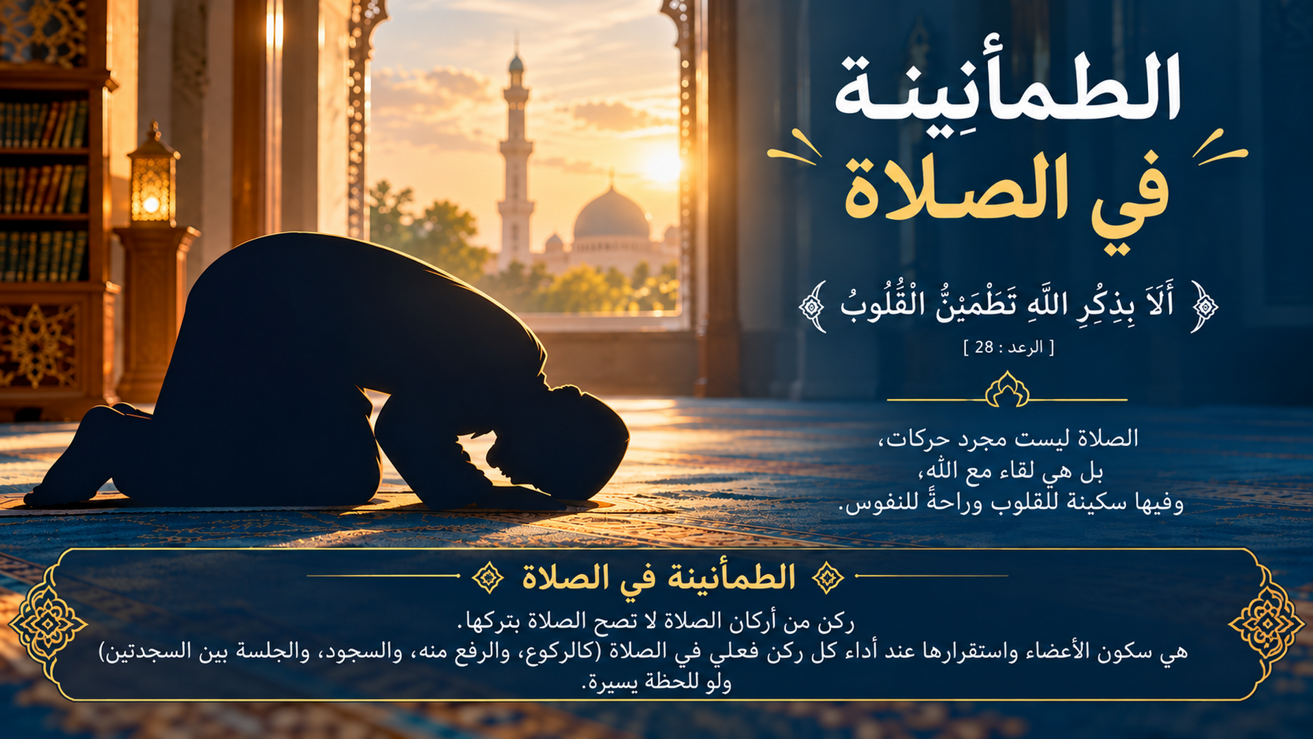 الطمأنينة في الصلاة