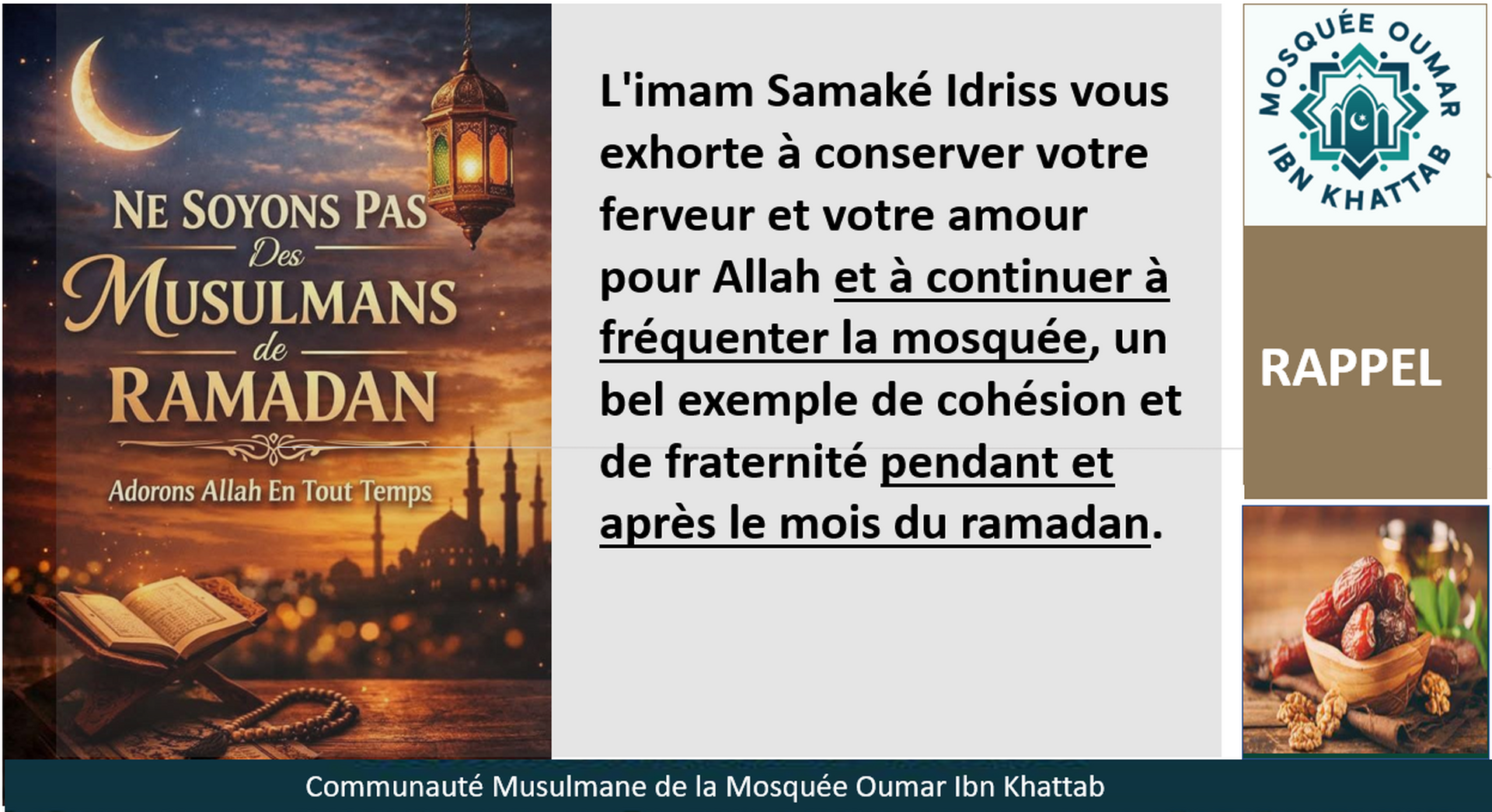 Rappel -Ramadan