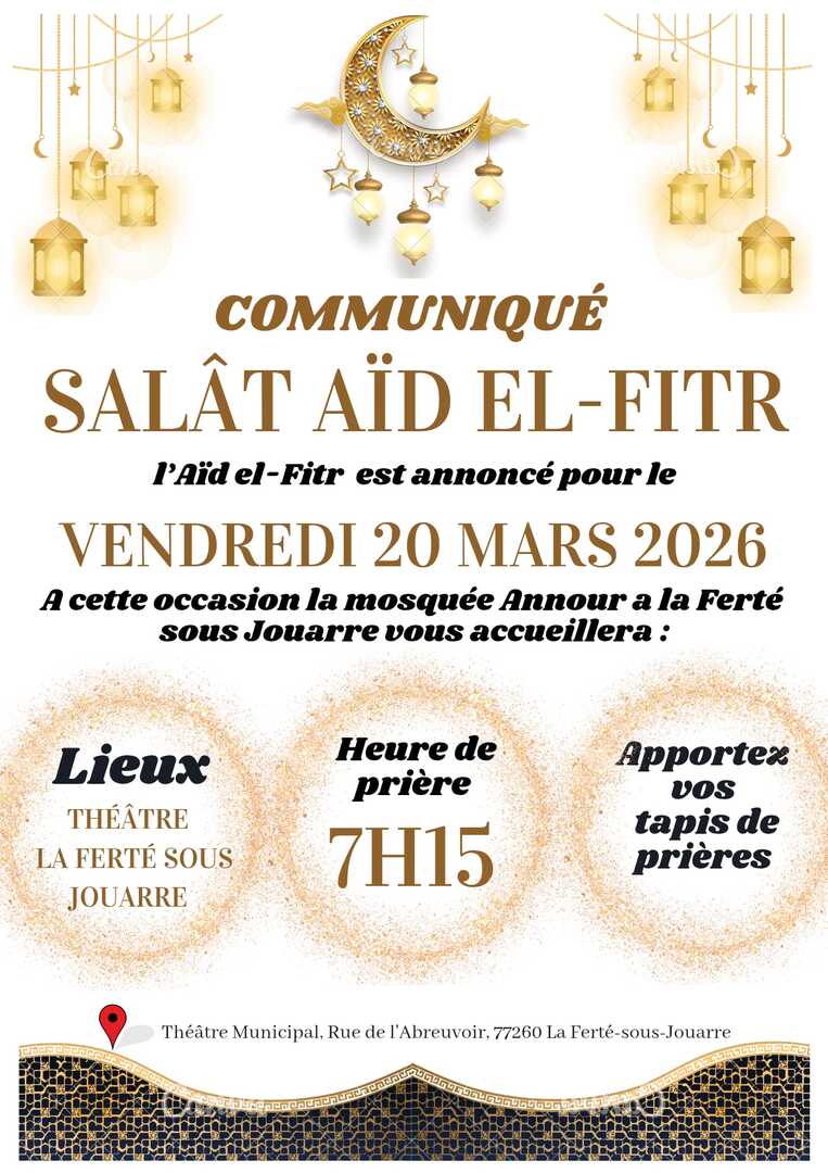 Communiqué Aïd el-Fitr 2026