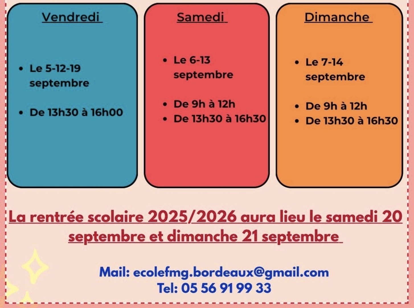 Inscription ecole