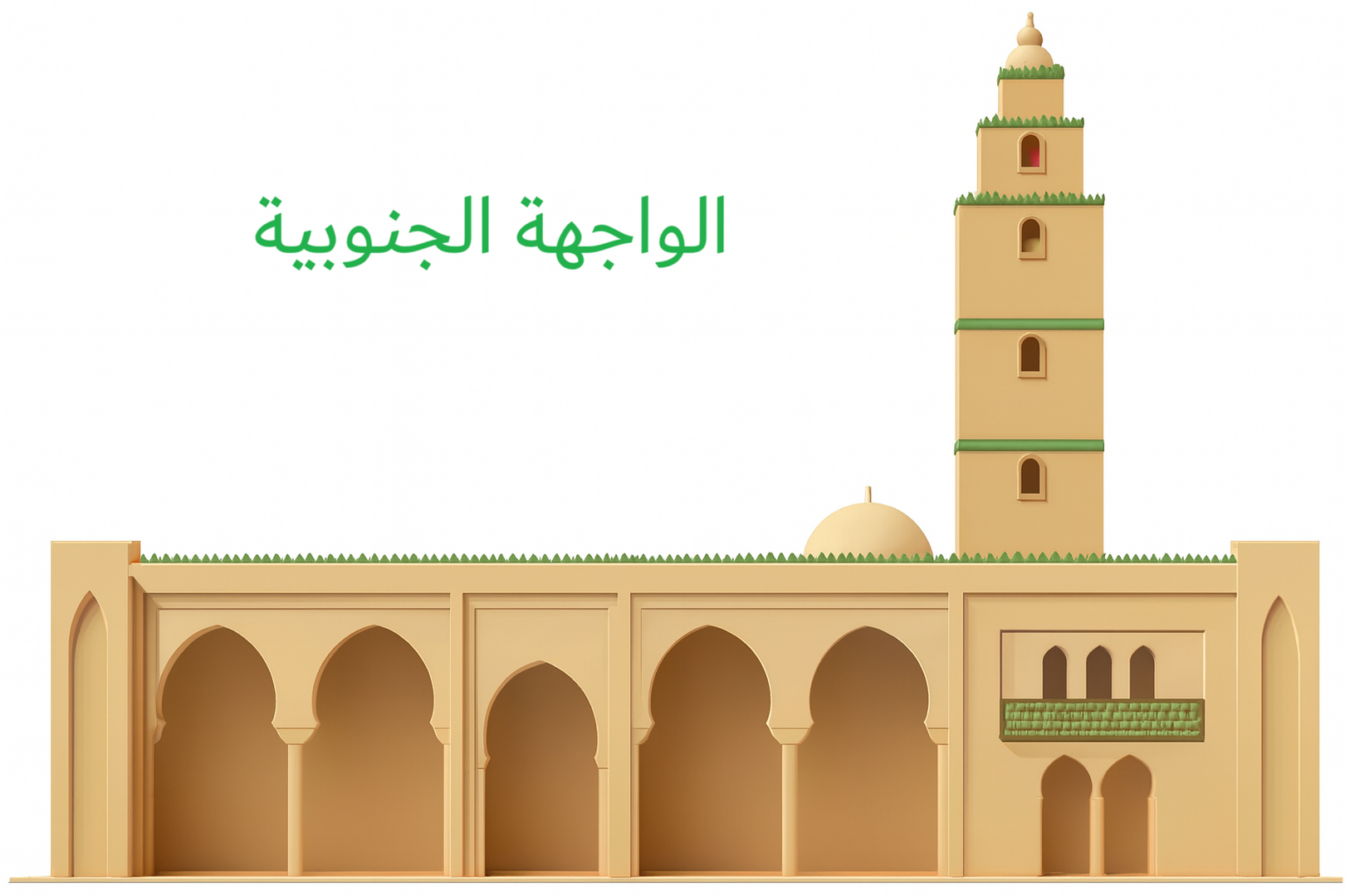 منظر المسجد المستقبلي الجهة الجنوبية