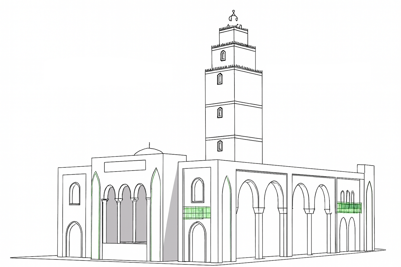 منظر المسجد المستقبلي