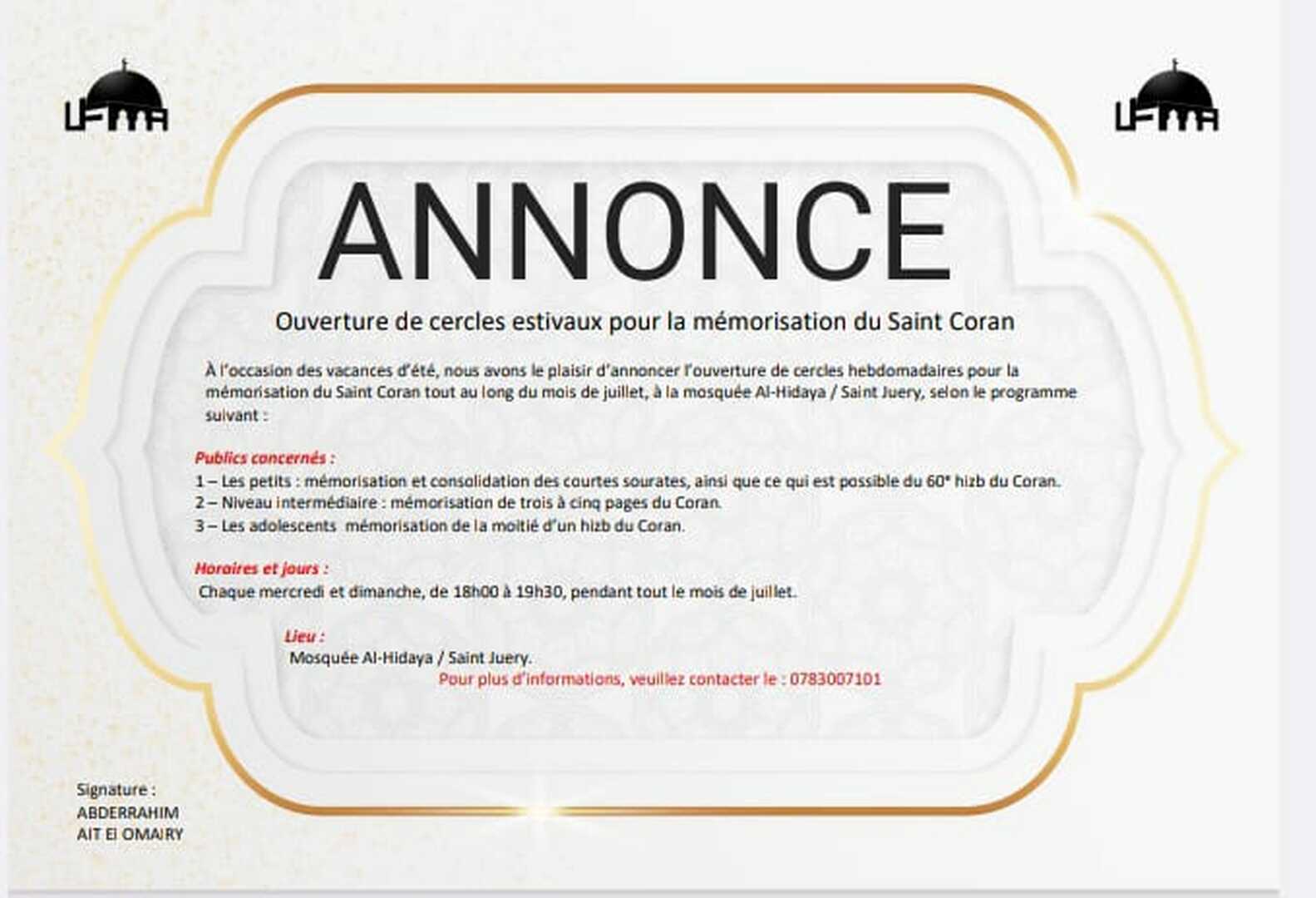 Annonce