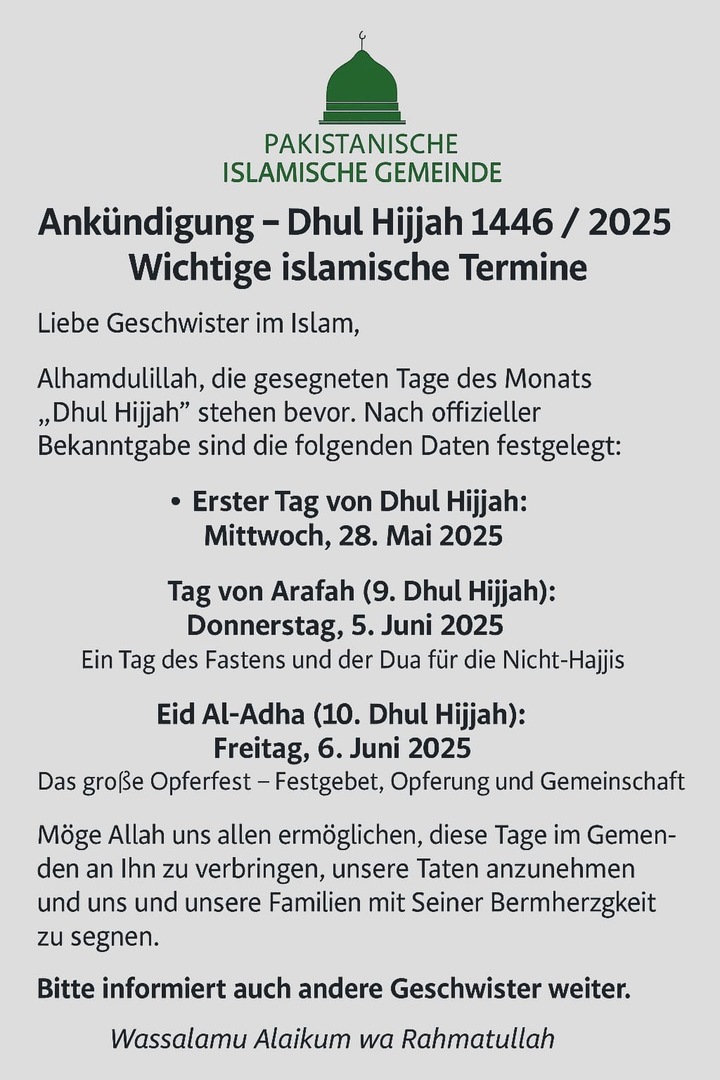 Dhul Hijjah 1446/2025