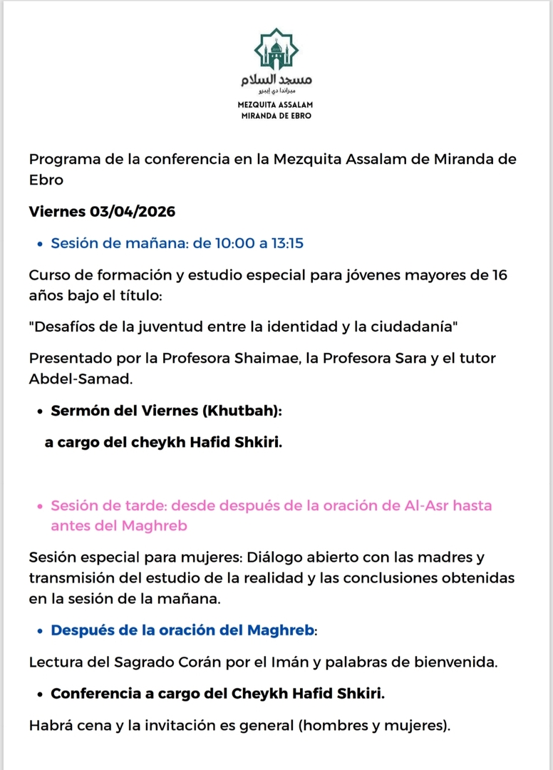 Conferencia viernes 3 de abril