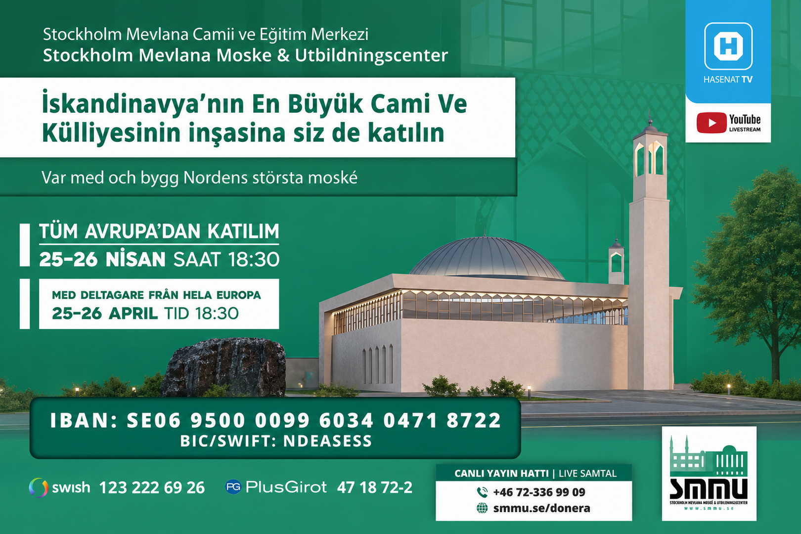 Mevlana moské live sändning 25-26