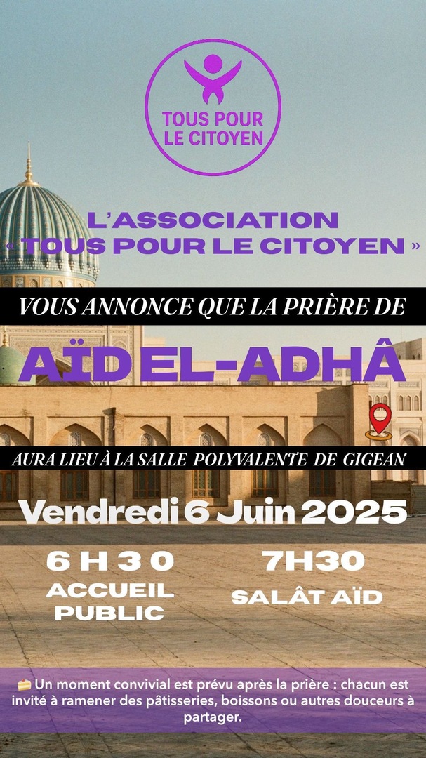 Prière Eïd El Adha à Gigean