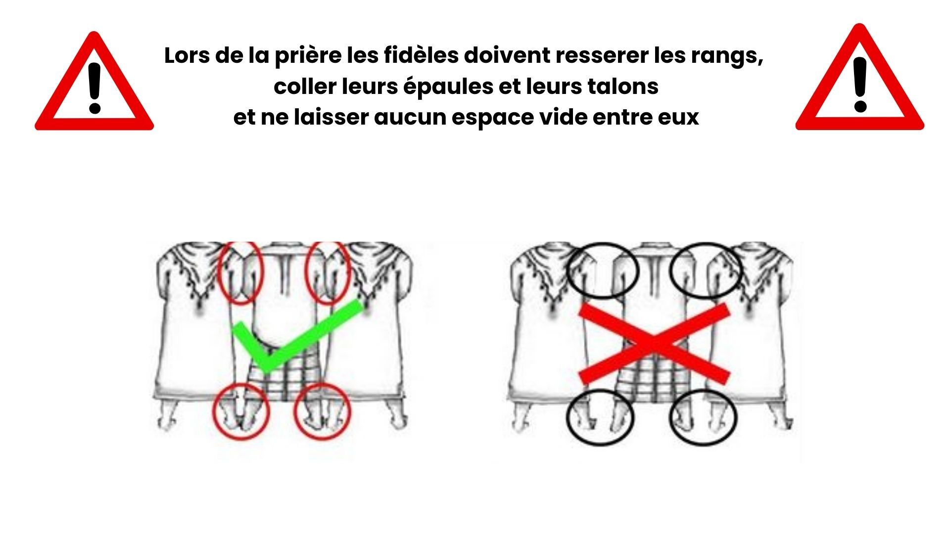 Alignement lors de la prière 2