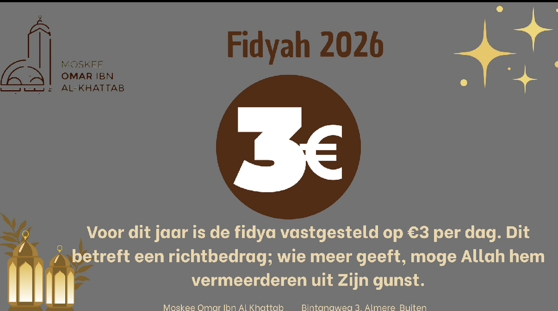 Fidya Bedrag 2026