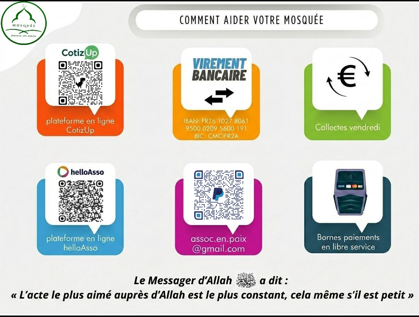 Comment aider votre Mosquée