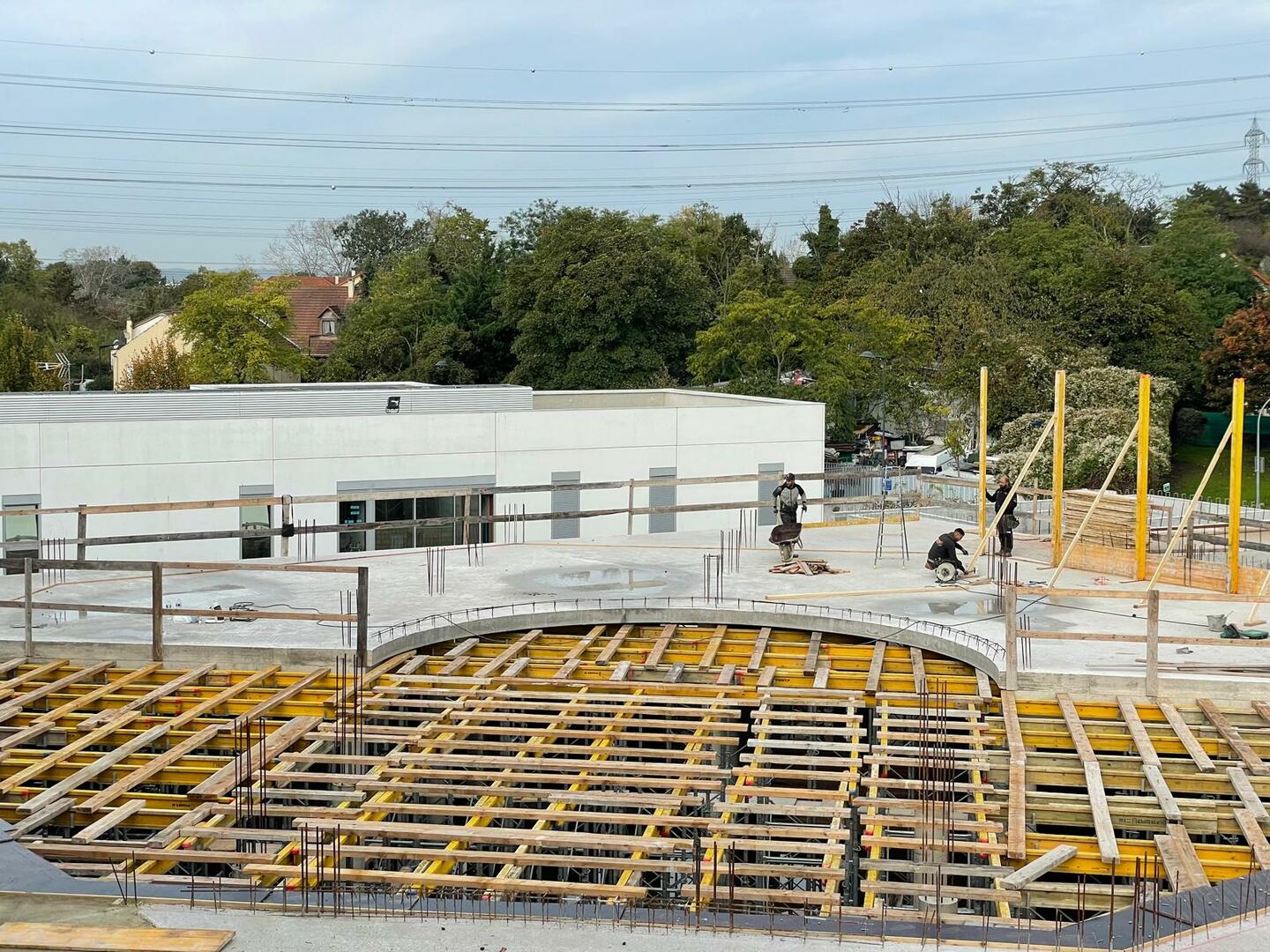 Salle de prière en cours de construction