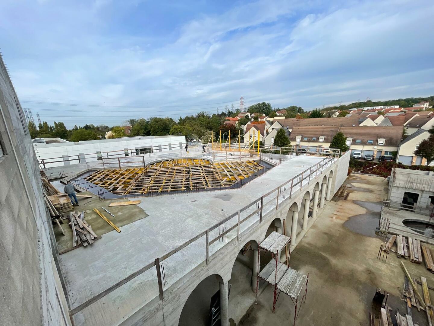 Salle de prière en cours de construction