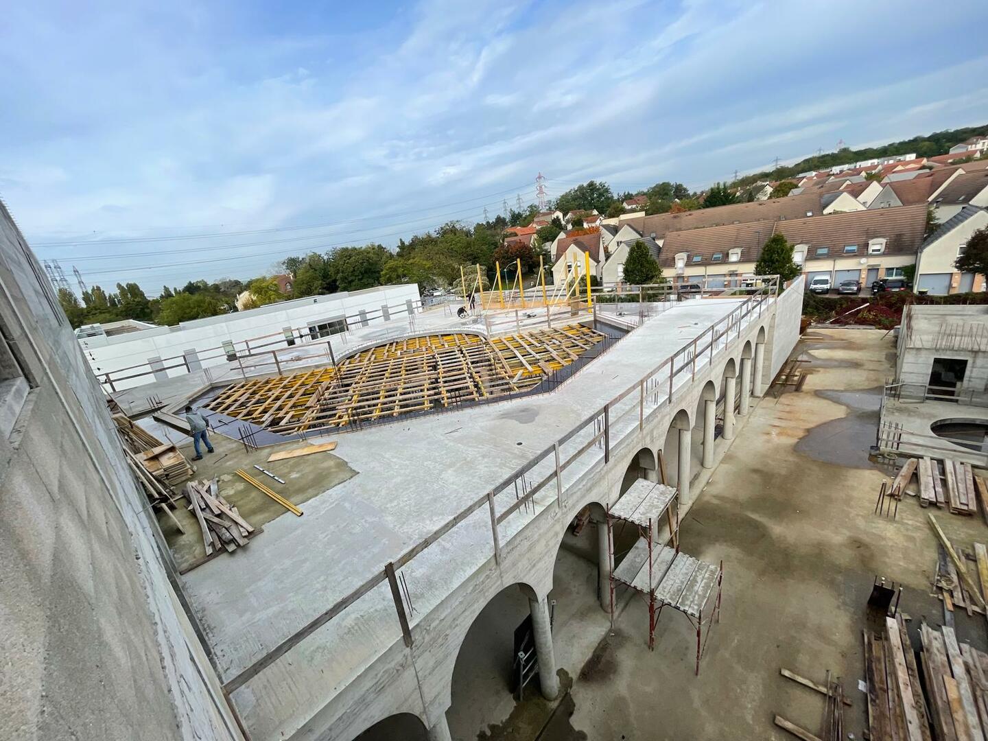 Salle de prière en cours de construction