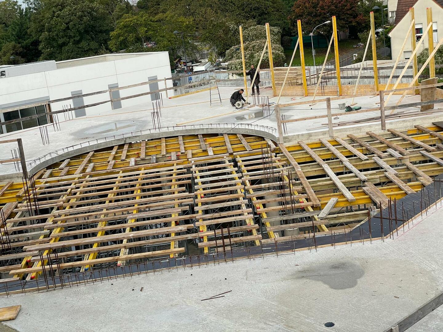 Salle de prière en cours de construction