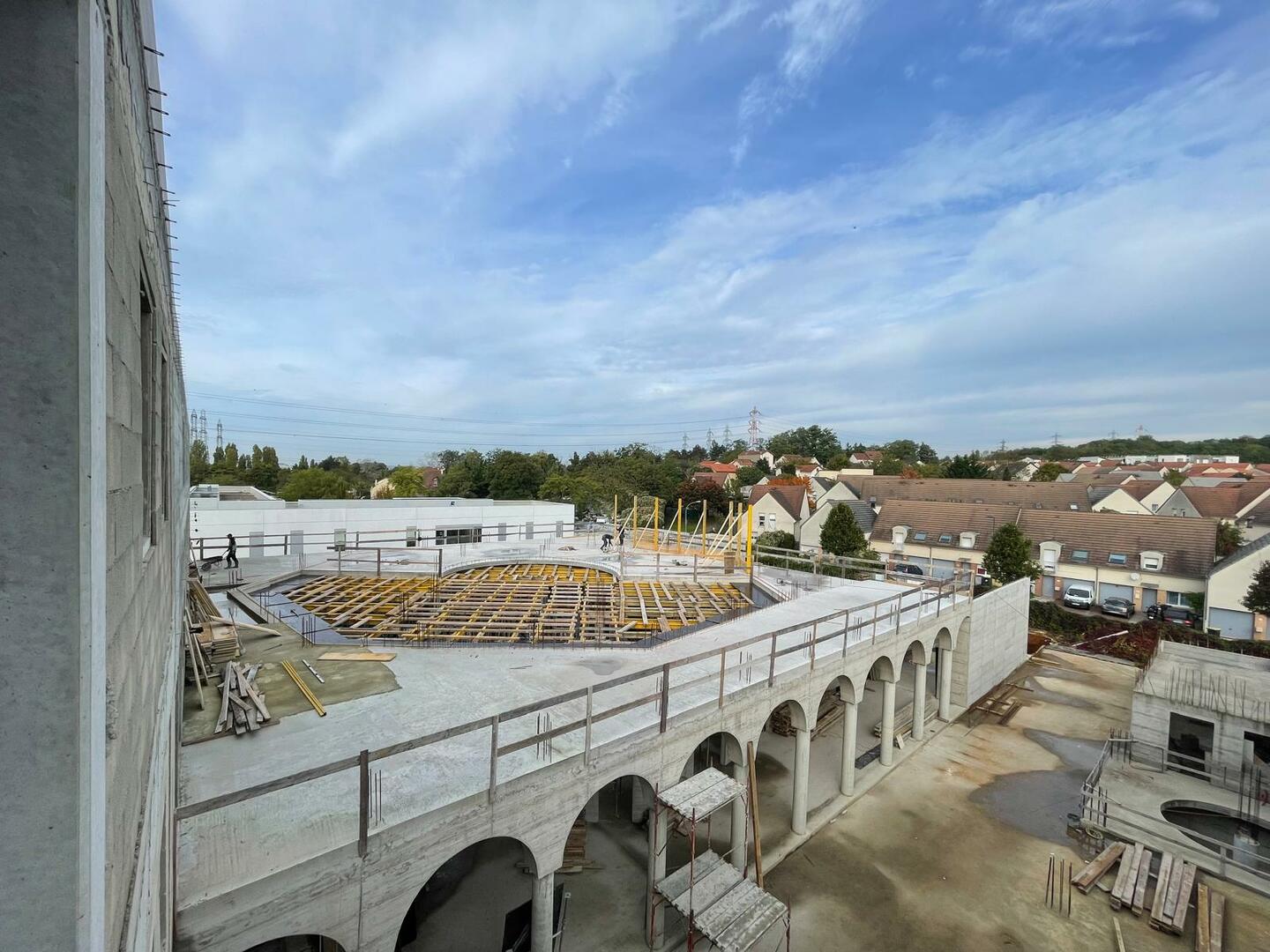 Salle de prière en cours de construction