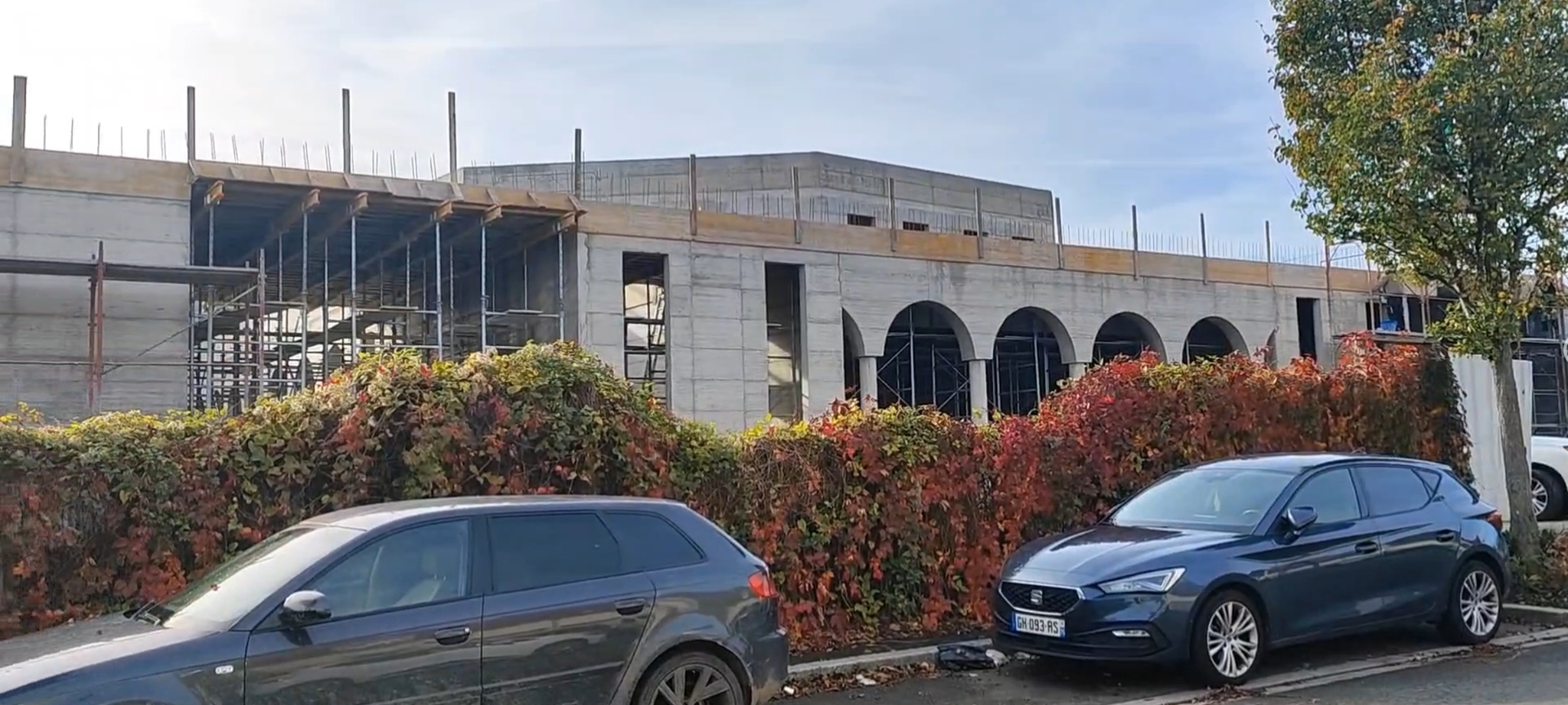 Salle de prière en cours de construction