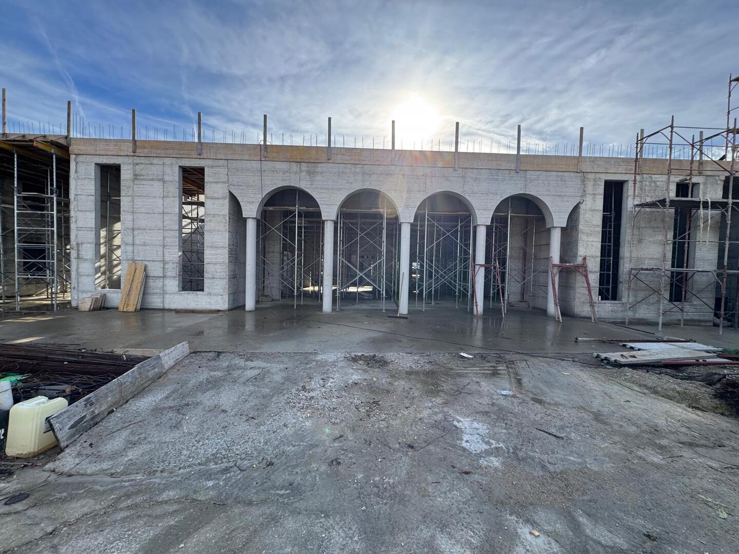 Salle de prière en cours de construction