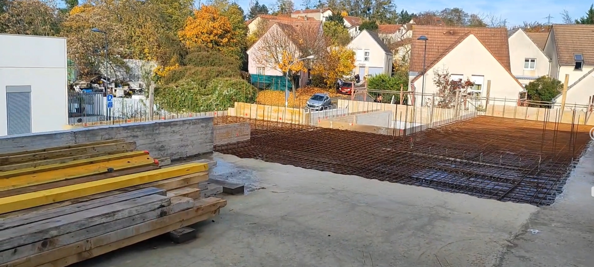 Salle de prière en cours de construction