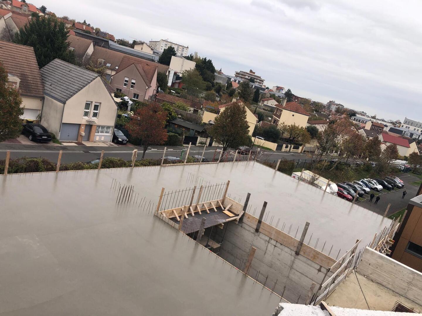 Salle de prière en cours de construction