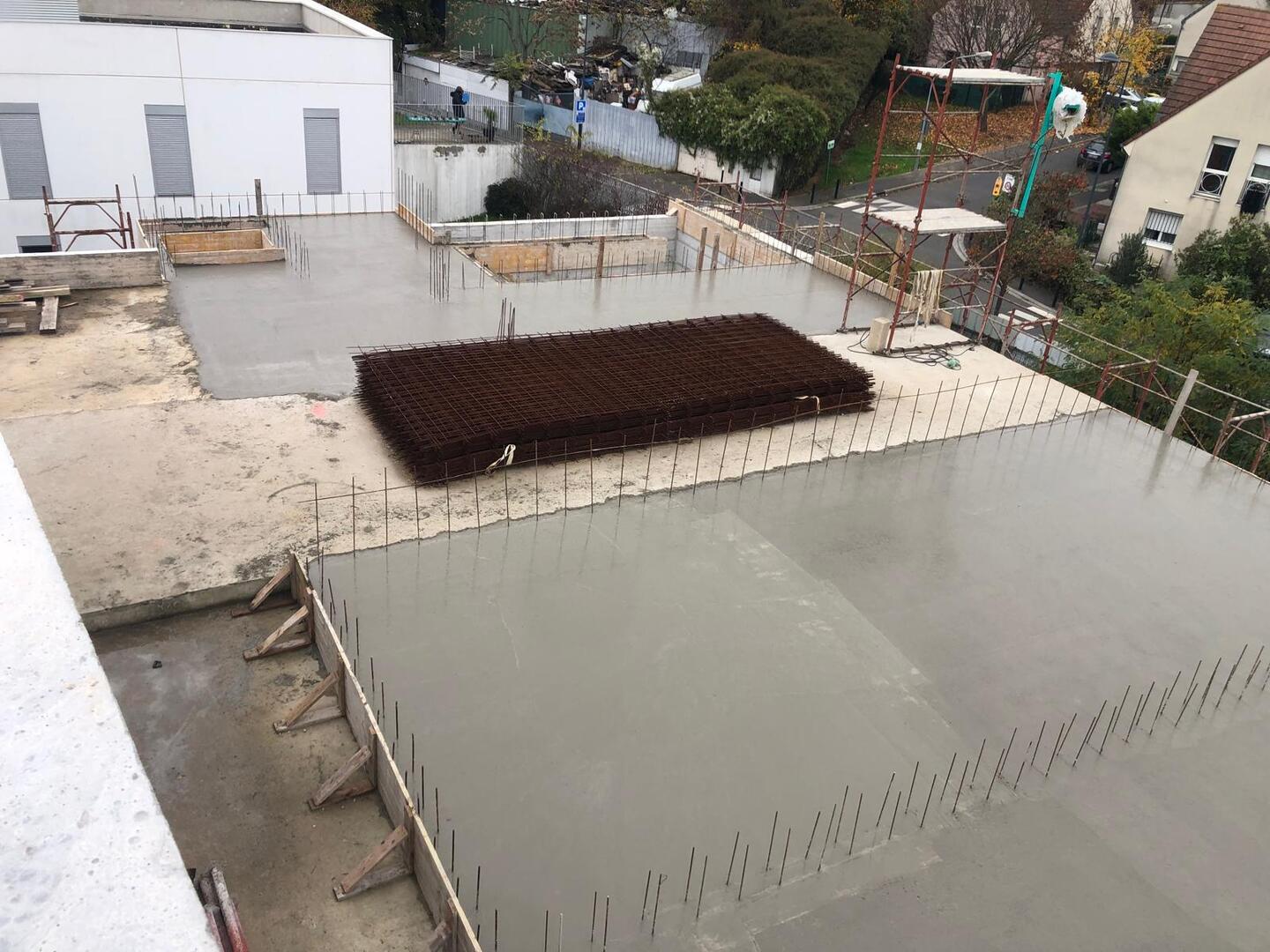 Salle de prière en cours de construction