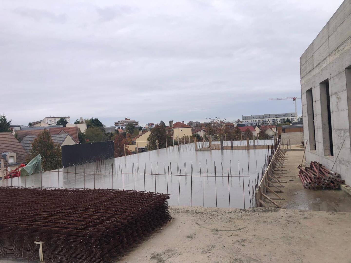 Salle de prière en cours de construction