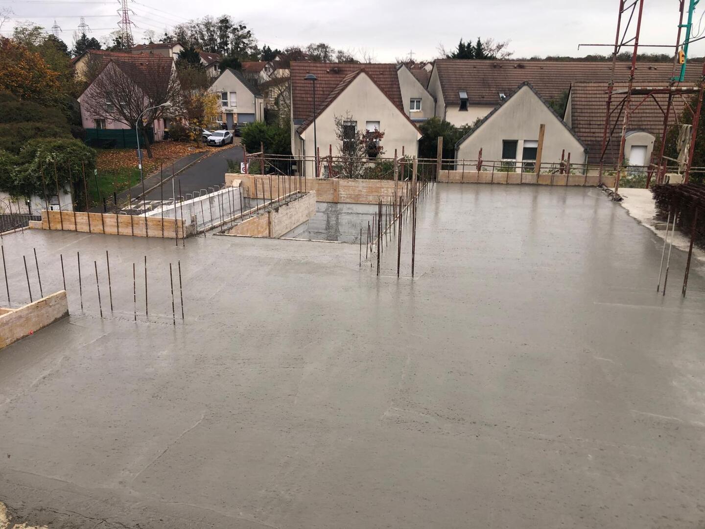 Salle de prière en cours de construction