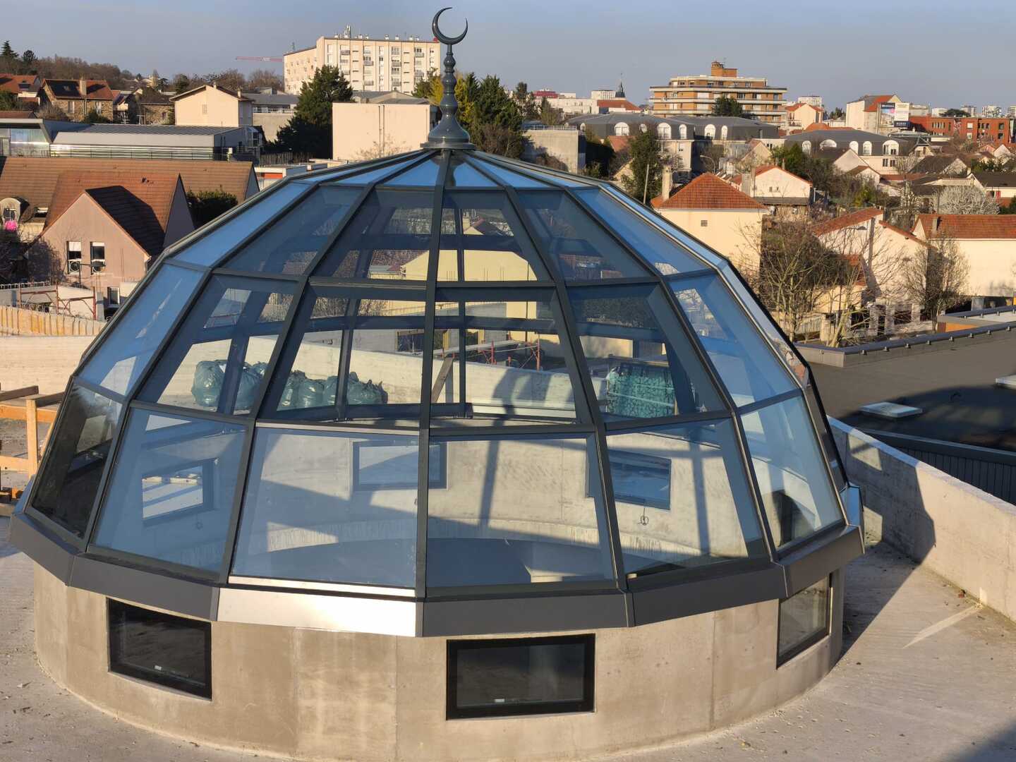 Salle de prière en cours de construction