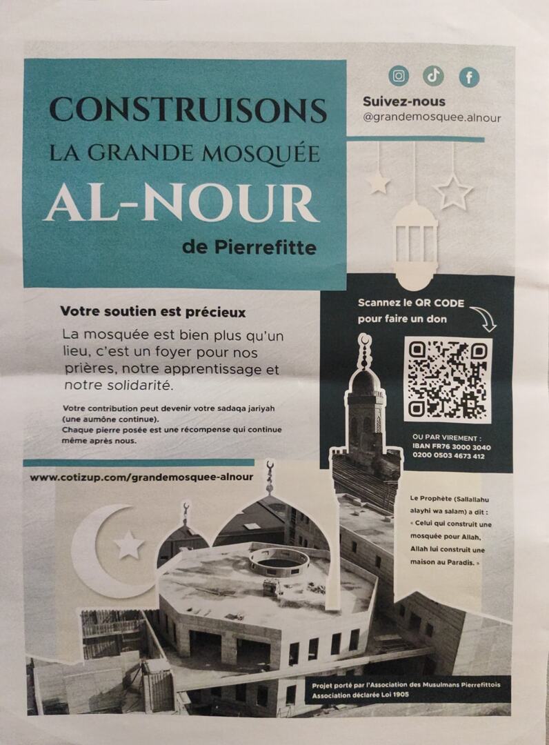 Don pour la construction de la mosquée