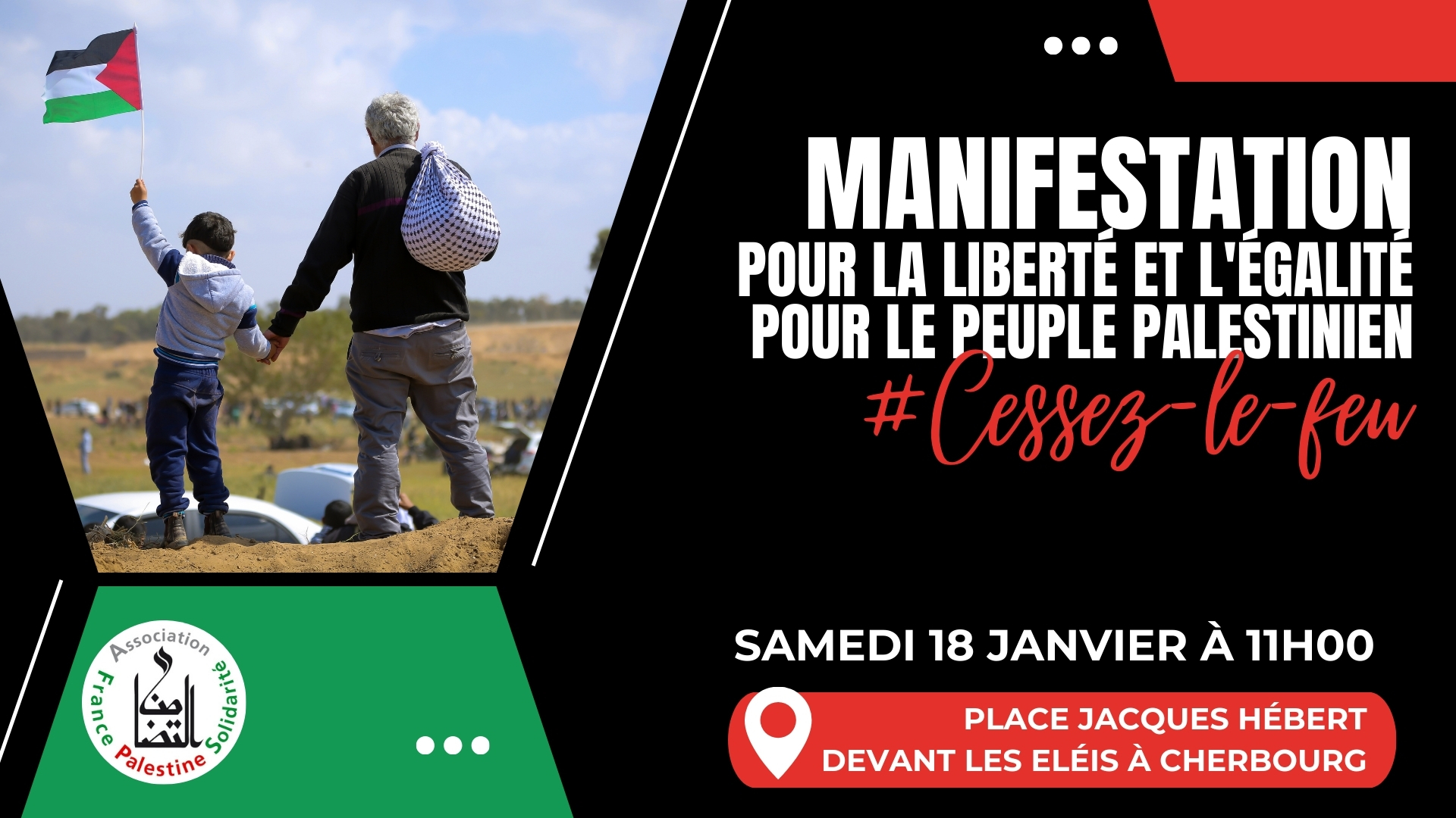 Manif Palestine - Samedi 18 Janvier 11h