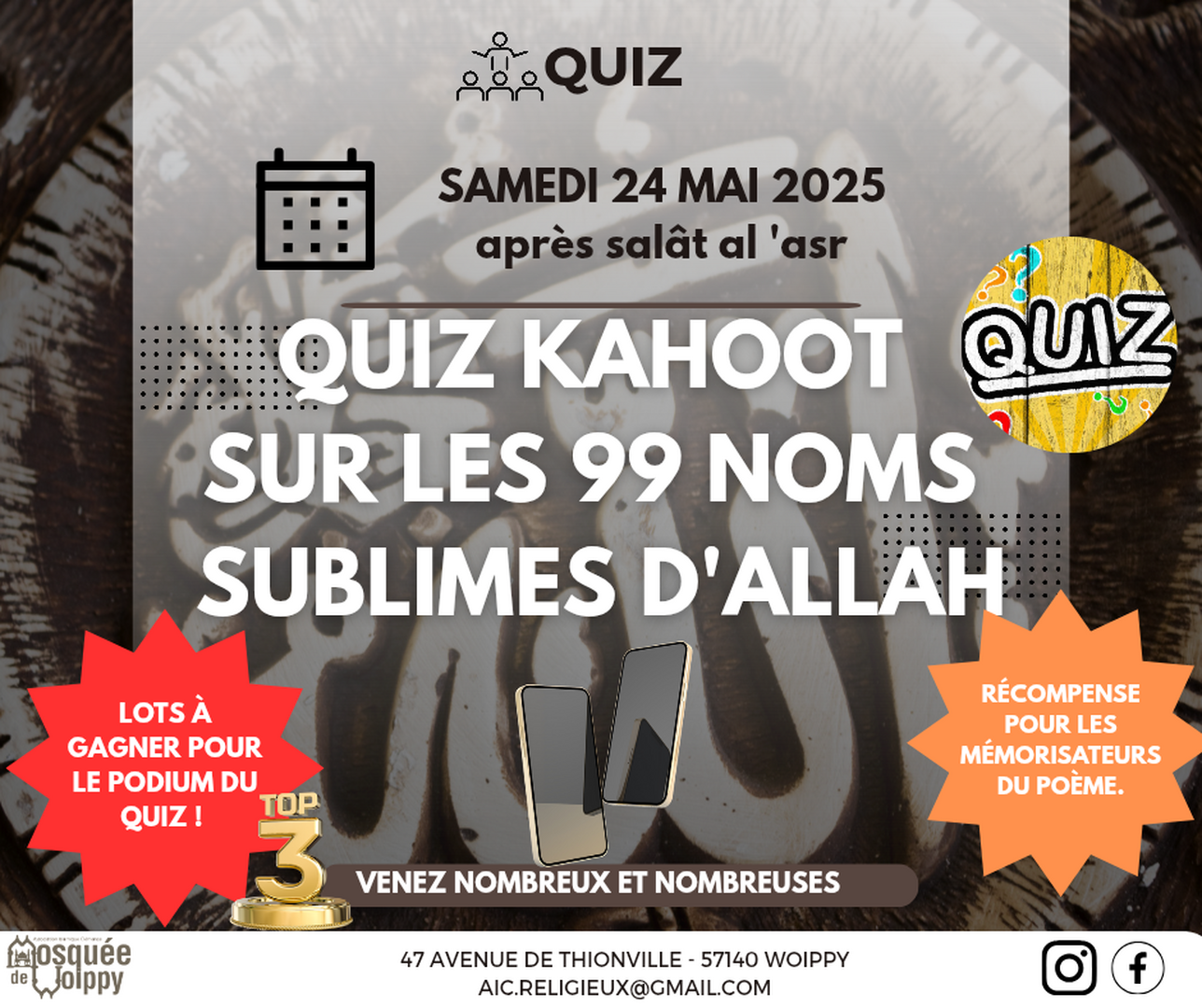 QUIZ : LES NOMS D'ALLAH