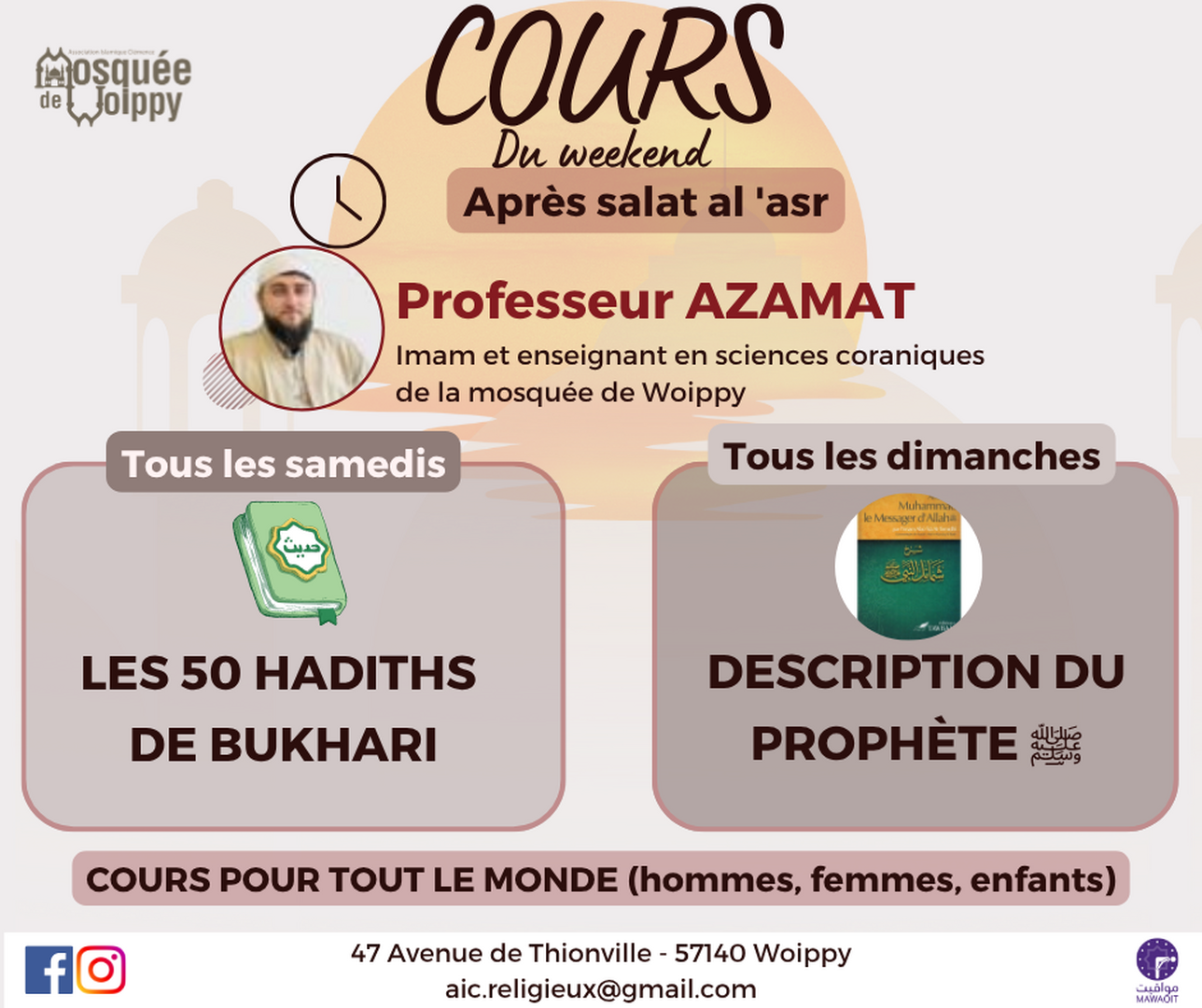 COURS DU WEEK-END
