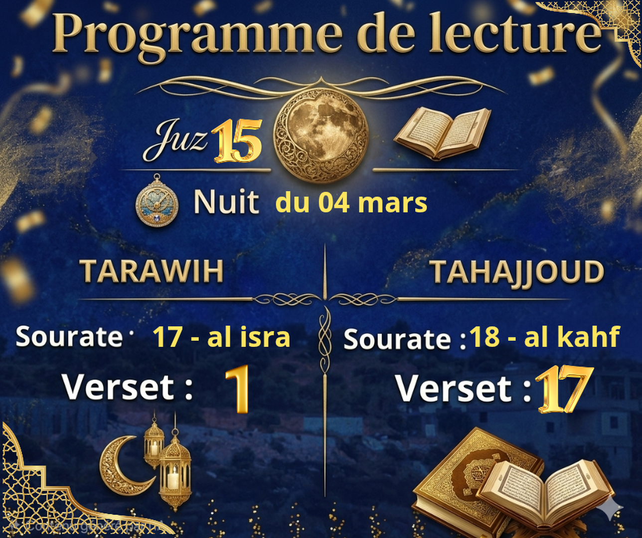 PROGRAMME DE LECTURE