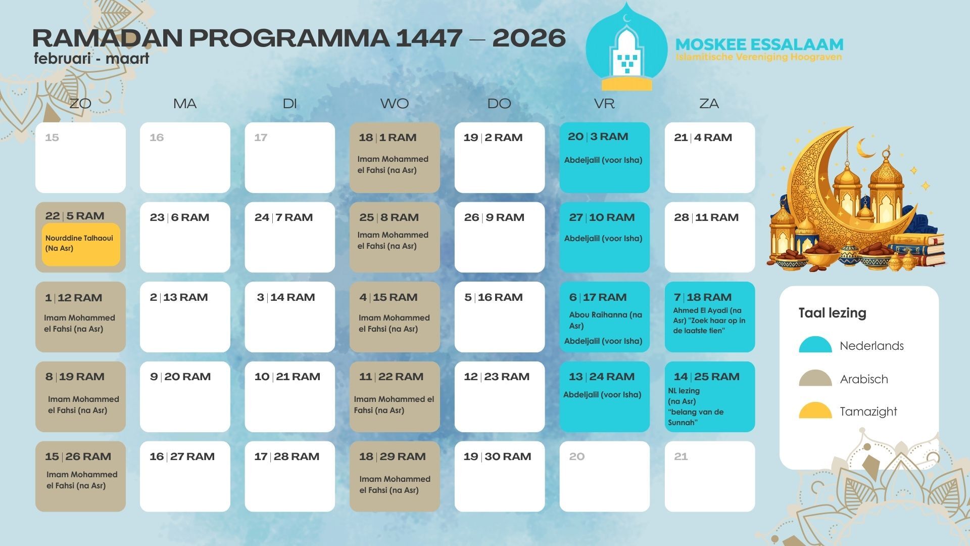 Ramadan programma 2026