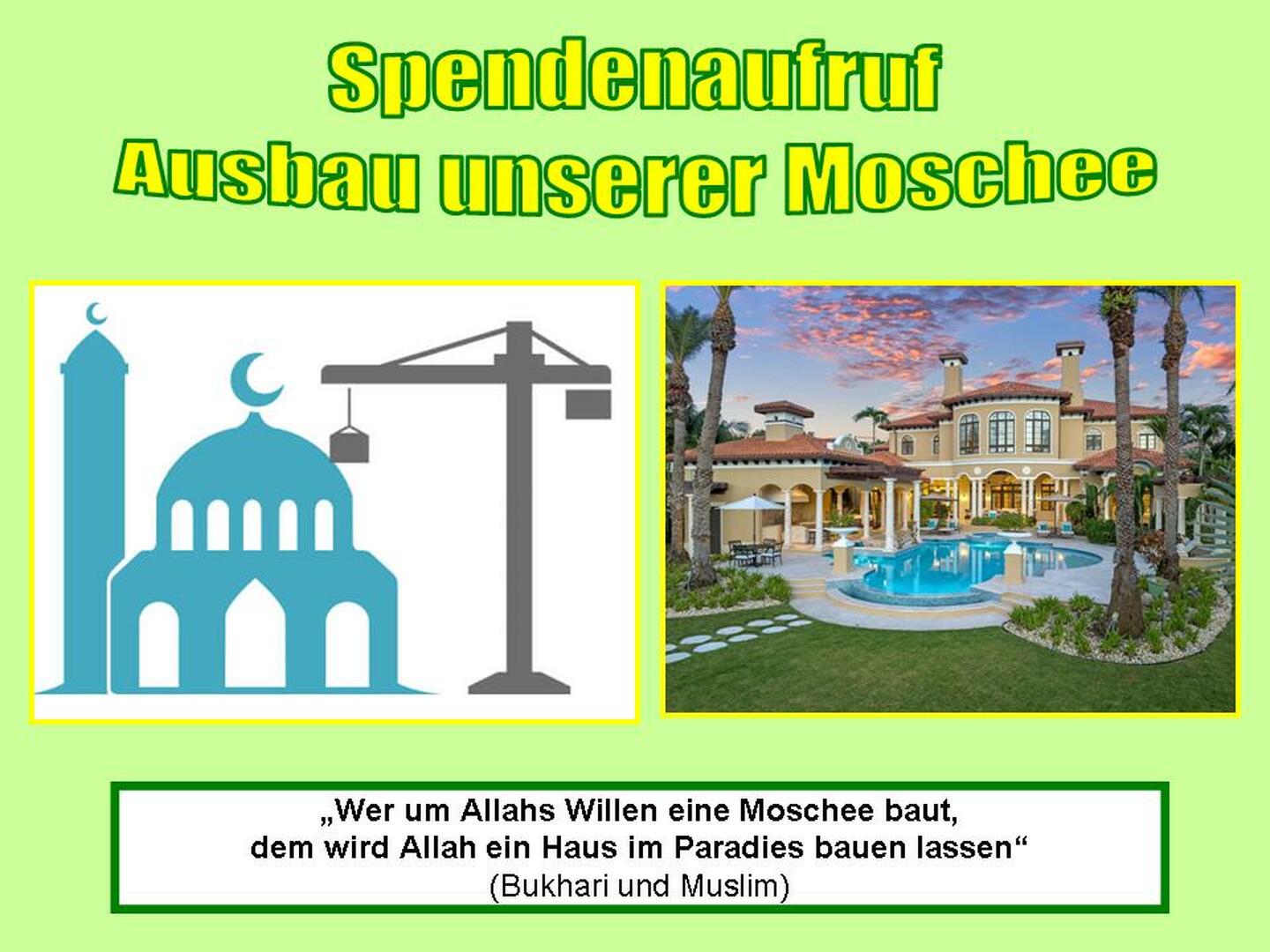 Spendenaufruf - Ausbau unserer Moschee